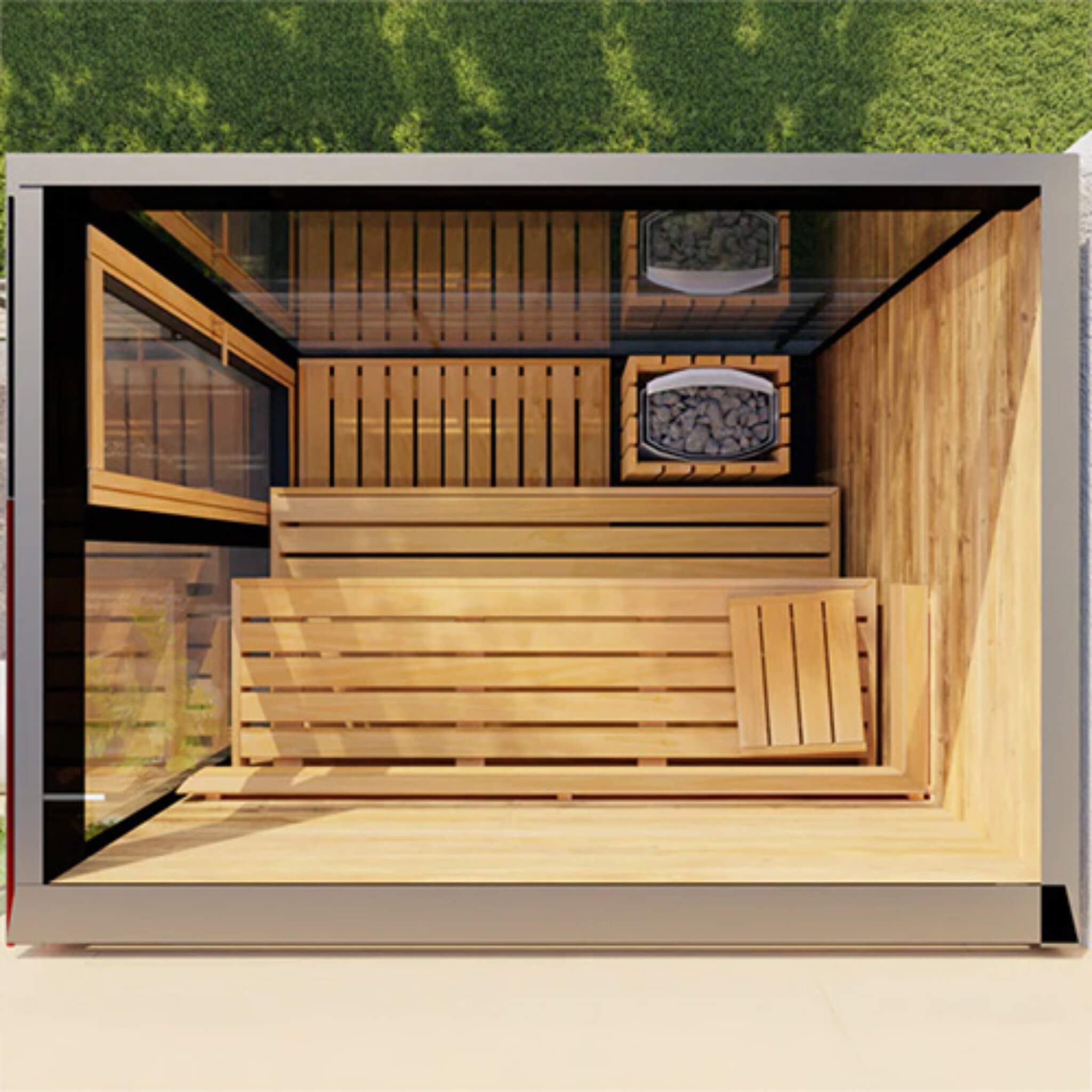 ThermaSol ThermaSol Vera 3-Person Fully-Assembled Outdoor Sauna Cabin - Traditional Sauna