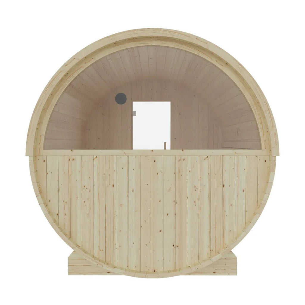 Finnish Sauna Builders Vassa Finnish Outdoor Barrel Sauna with WiFi Heater By Finnish Sauna Builders - Traditional Sauna