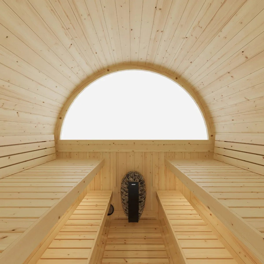 Finnish Sauna Builders Vassa Finnish Outdoor Barrel Sauna with WiFi Heater By Finnish Sauna Builders - Traditional Sauna