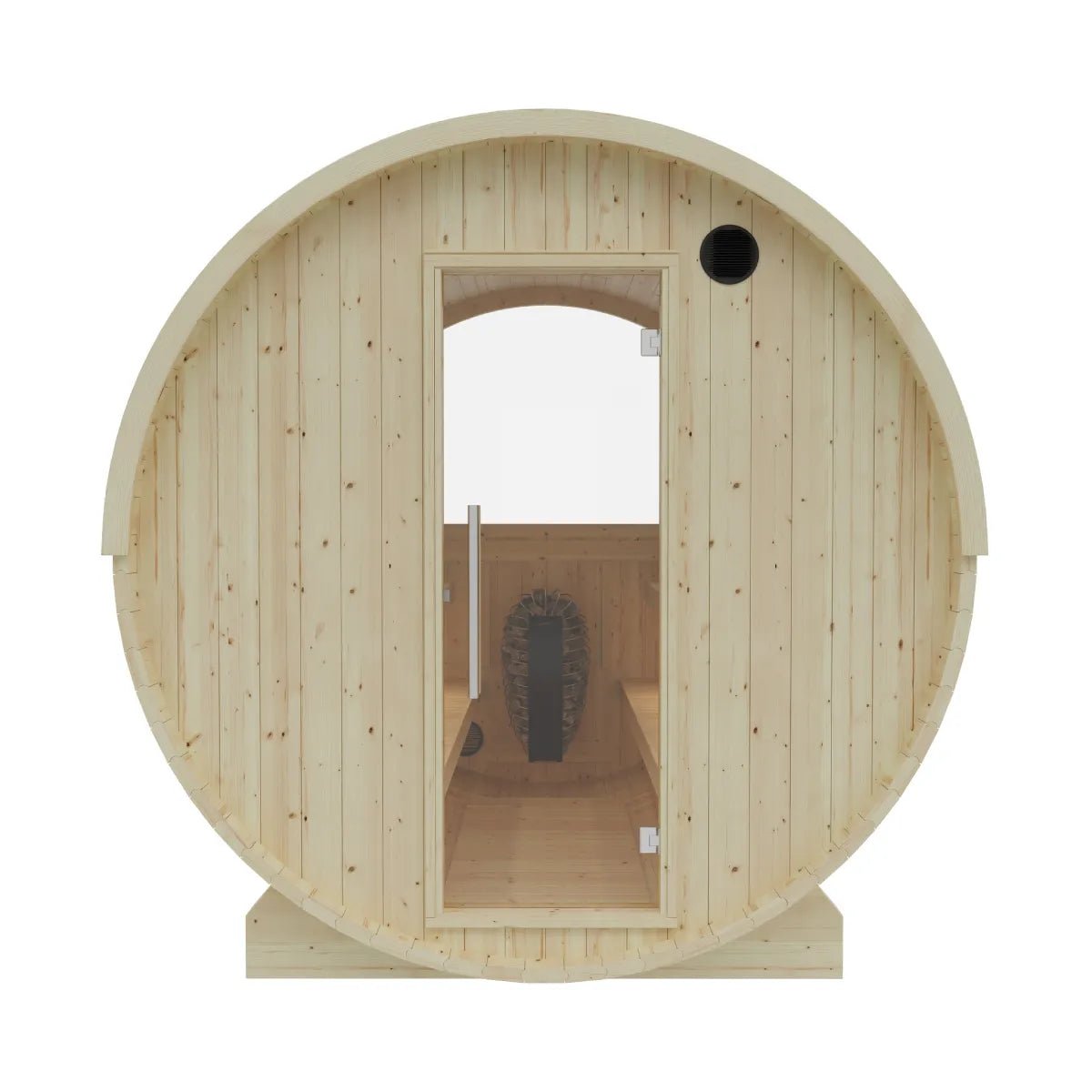 Finnish Sauna Builders Vassa Finnish Outdoor Barrel Sauna with WiFi Heater By Finnish Sauna Builders - Traditional Sauna