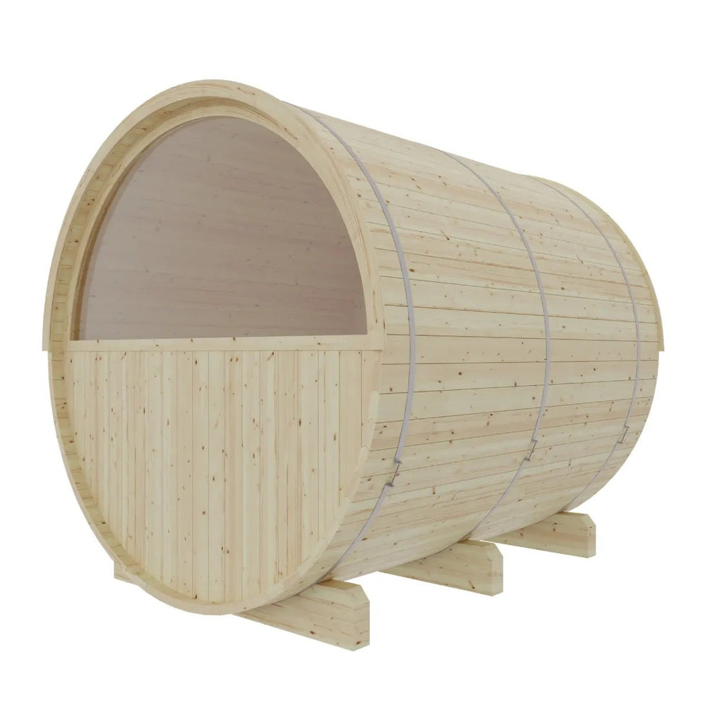 Finnish Sauna Builders Vassa Finnish Outdoor Barrel Sauna with WiFi Heater By Finnish Sauna Builders - Traditional Sauna