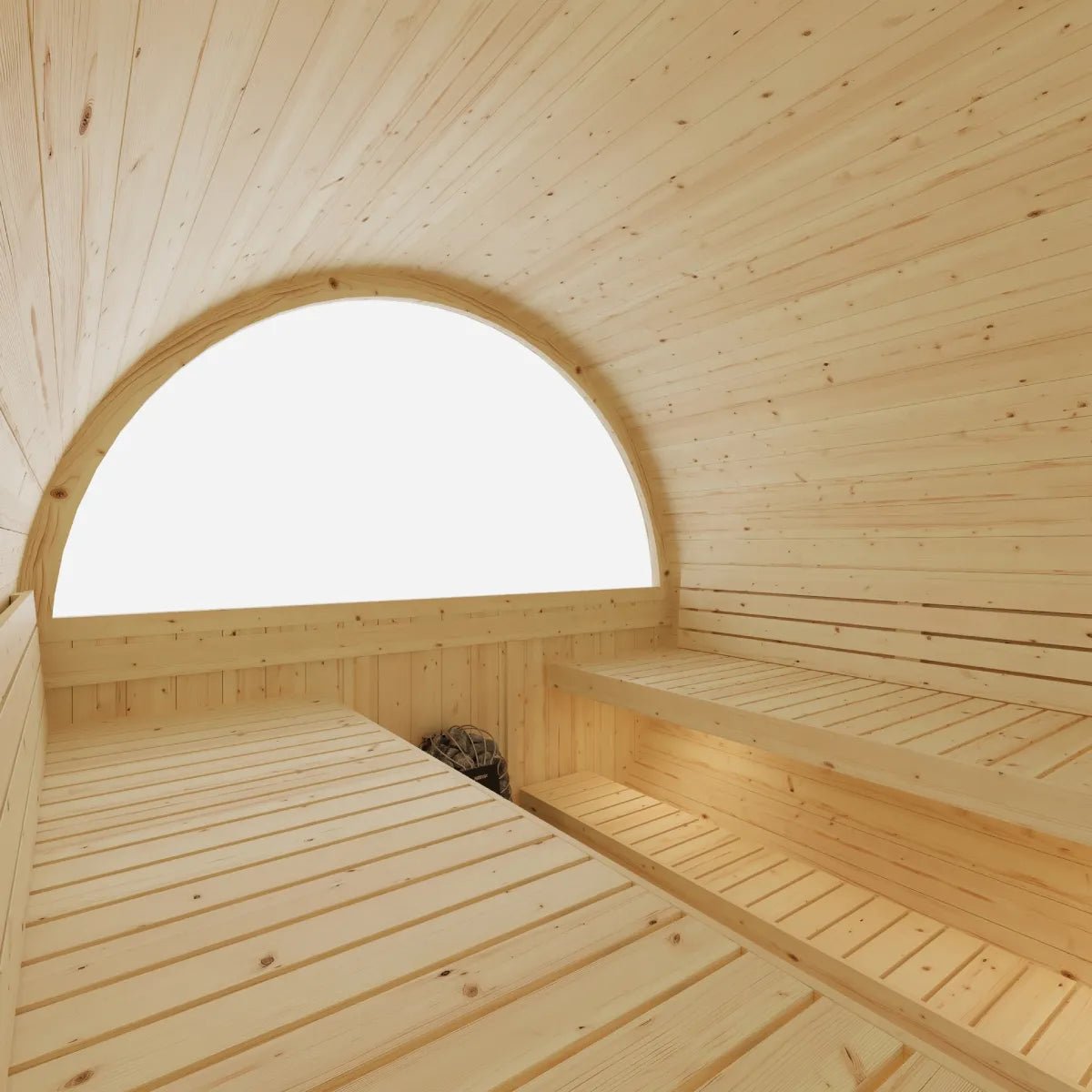 Finnish Sauna Builders Vassa Finnish Outdoor Barrel Sauna with WiFi Heater By Finnish Sauna Builders - Traditional Sauna